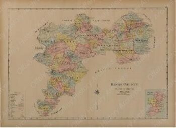 King’s County Map 1901, A2, 10 Euro