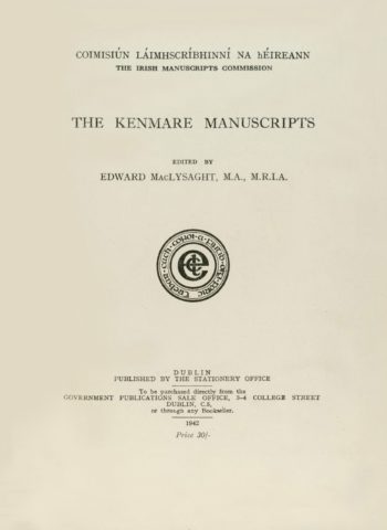 The Kenmare Manuscripts