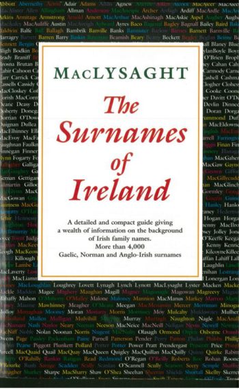 MAcLYSAGHT The Surnames Of Ireland