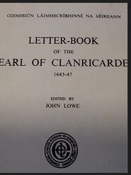 Letters-Book Of The Earl Of Clanricarde